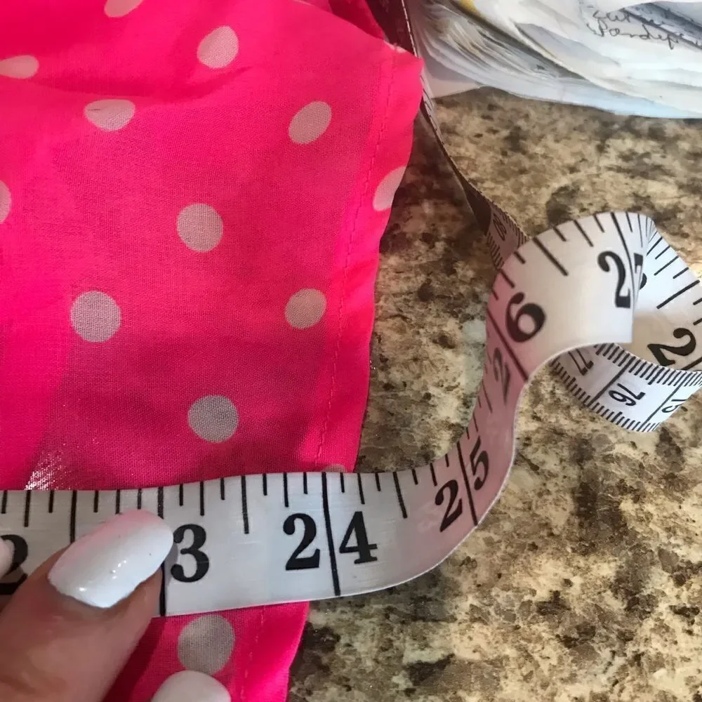 Justice size 18 pink with white polkadot blouse